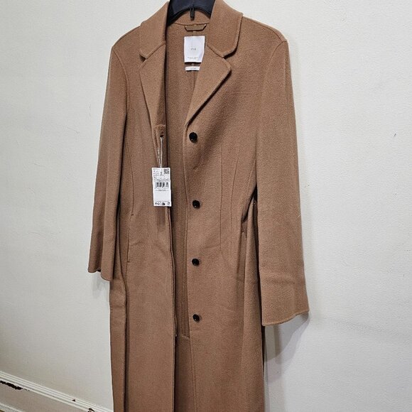 Mango Wool coat with handmade belt Medium Brown Women's Size XS 57006721 - Picture 10 of 12